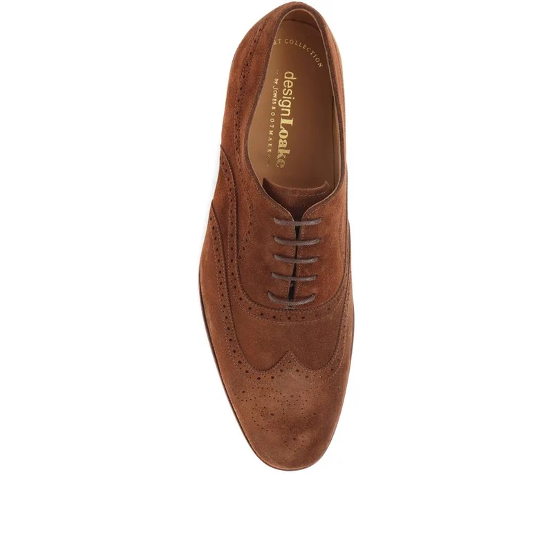 Texas Goodyear Welted Leather Brogues - LOA35501 / 321 887 - Brown Suede