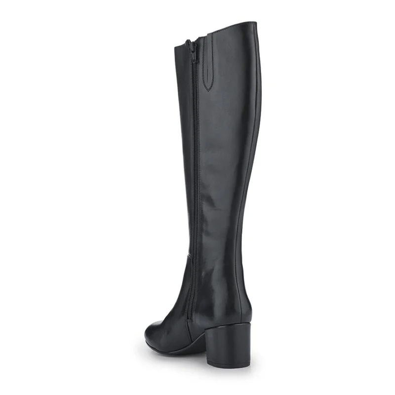 LouLou1 Slim Calf-Fit Long Boots - LOULOU1S / 328 288 - Black Leather