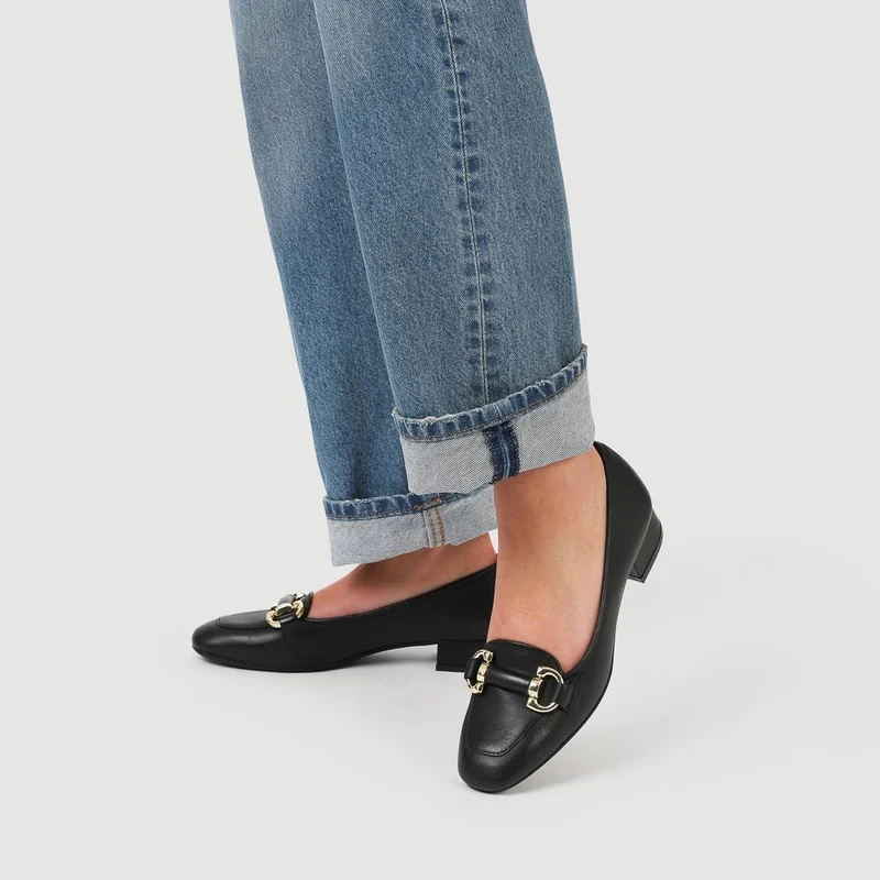 Editta Smart Leather Slip-On Shoes - EDITTA / 327 563 - Black