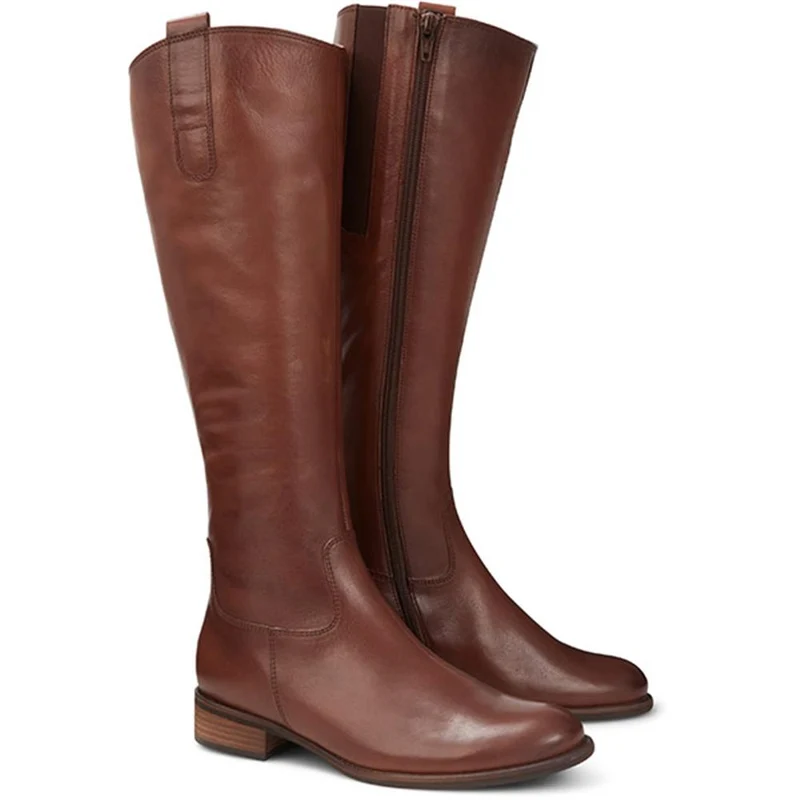 Brook Slim Gabor Calf Fit Leather Riding Boots - GAB28507 / 313 145 - Tan