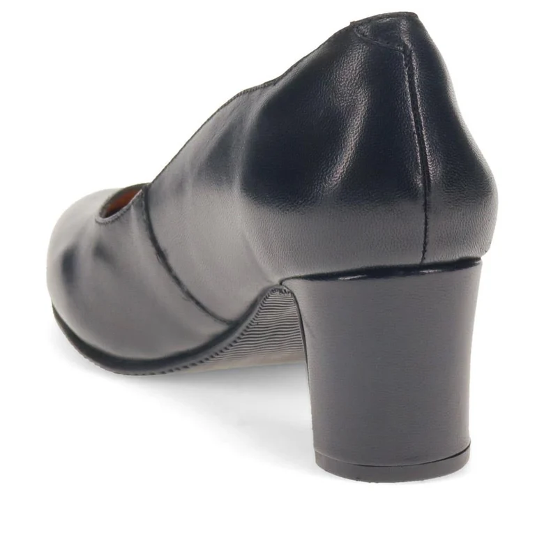 ZoeyWide Leather Court Shoes - ZOEYWIDE / 325 774 - Black Leather