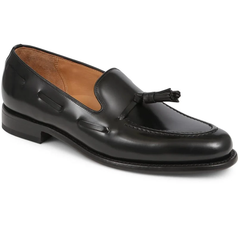 Utah1 Loake Leather Tassel Loafers - UTAH1 / 324 999 - Black