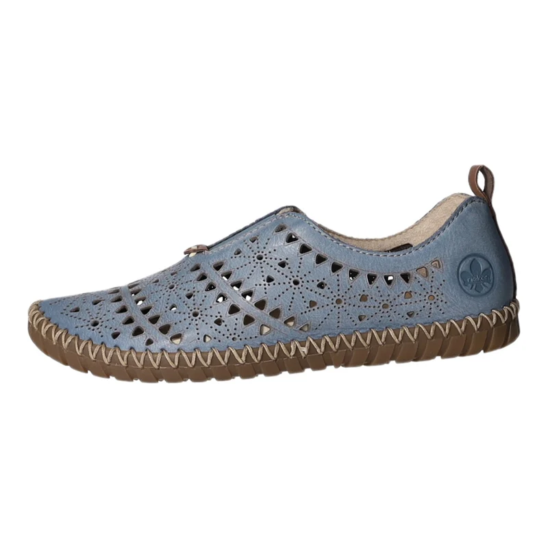 Rieker Slipper/Kletthalbschuh luftdurchlässig (durchbrochenes/geflochtenes Obermaterial)