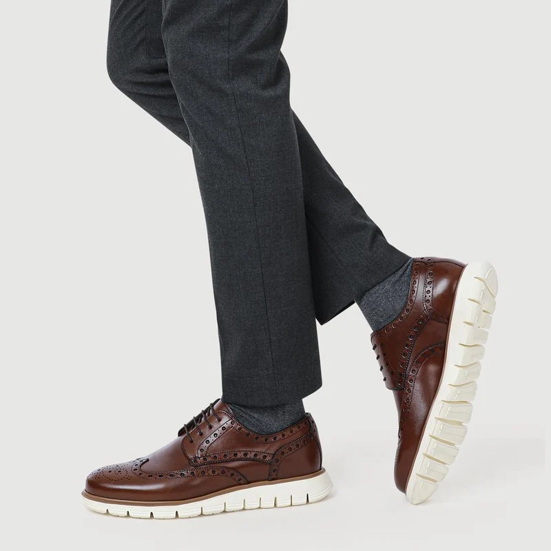 LondonCity2 Brogue Derby Shoes - LONDONCITY2 / 324 967 - Chestnut