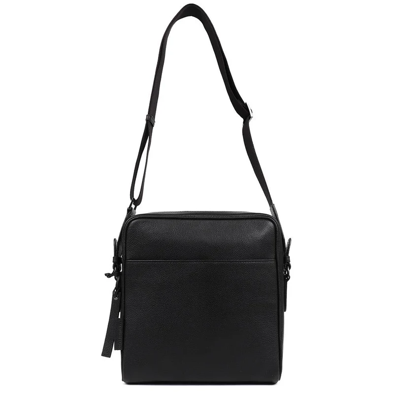 Vincent Leather Shoulder Bag - VINCENT / 324 786 - Black Grain