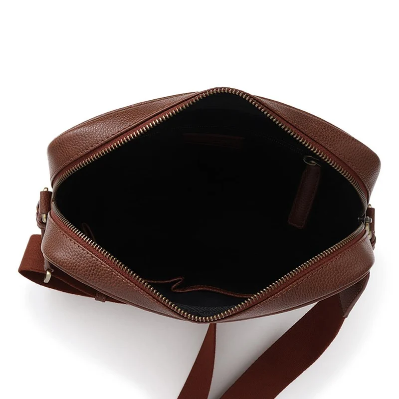 Vincent Leather Shoulder Bag - VINCENT / 324 786 - Tan Grain