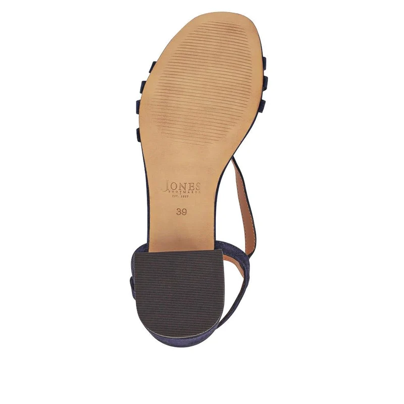 Ginette2 Heeled Leather Sandals - GINETTE2 / 325 061 - Navy