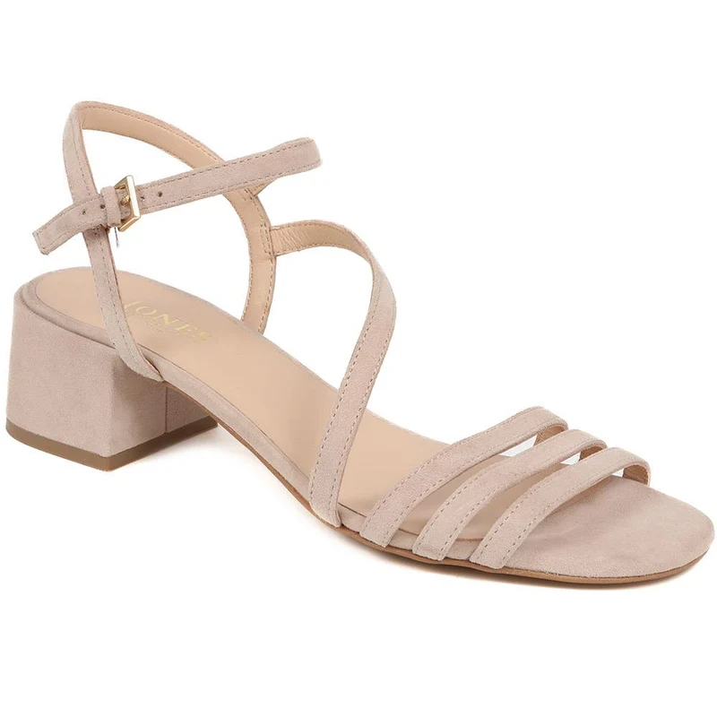 Ginette2 Heeled Leather Sandals - GINETTE2 / 325 061 - Beige