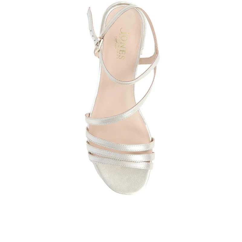 Ginette2 Heeled Leather Sandals - GINETTE2 / 325 061 - Gold