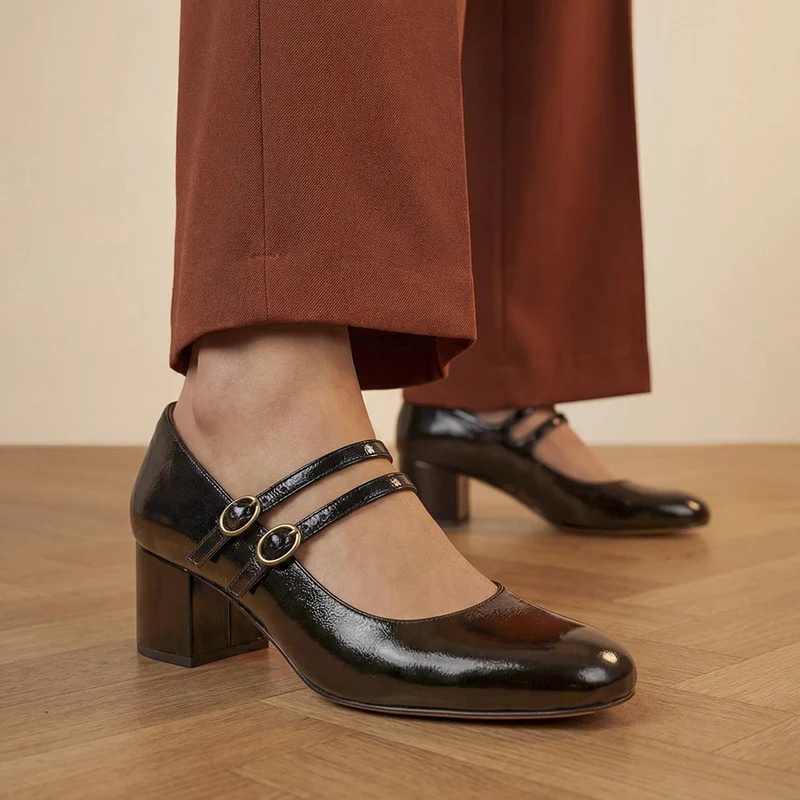 Xanthi Heeled Mary Janes - XANTHI / 325 044 - Black Patent
