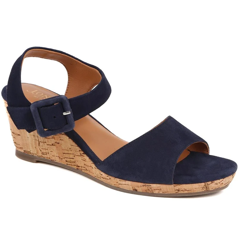 Grazina Leather Wedges - GRAZINA / 325 045 - Navy