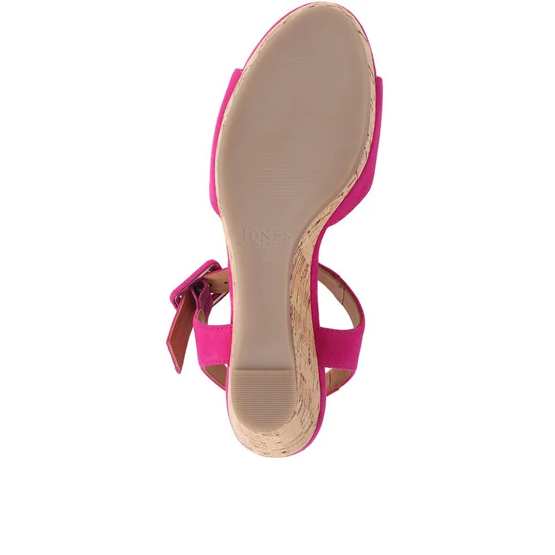 Grazina Leather Wedges - GRAZINA / 325 045 - Hot Pink