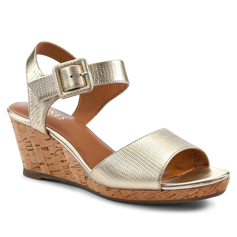 Grazina Leather Wedges - GRAZINA / 325 045 - Gold