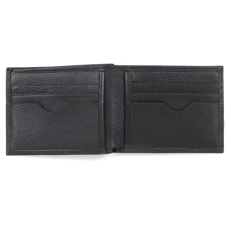 Leather Fold Over Wallet - WALLET1 / 323 792 - Black