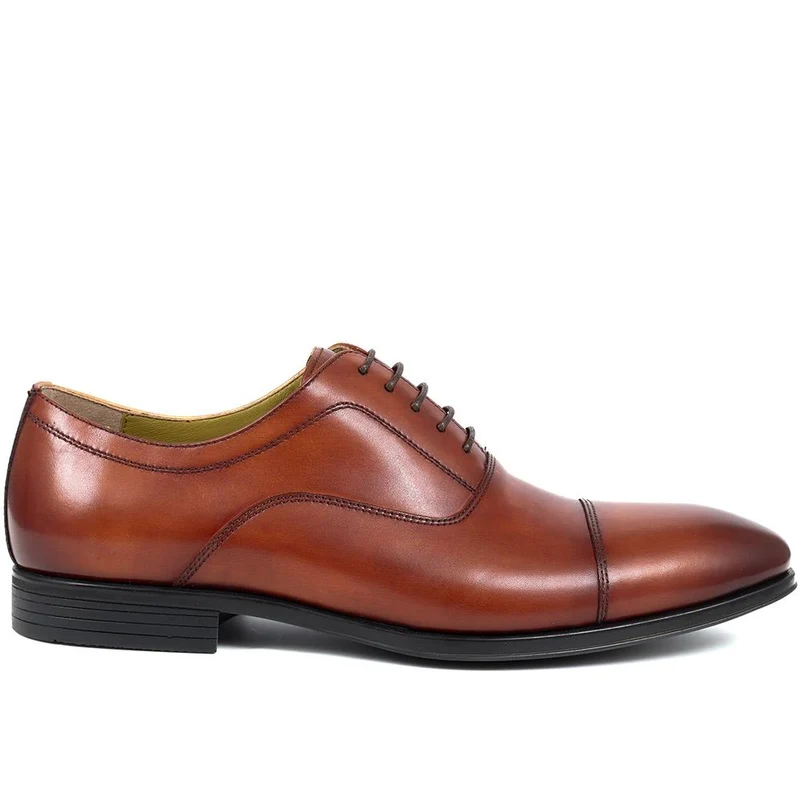 Middleham Leather Oxford Shoes - MIDDLEHAM / 323 640 - Cognac