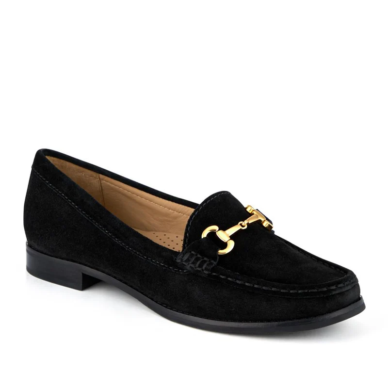Lex Wide-Fit Suede Loafers - LEXWIDE / 328 250 - Black Suede