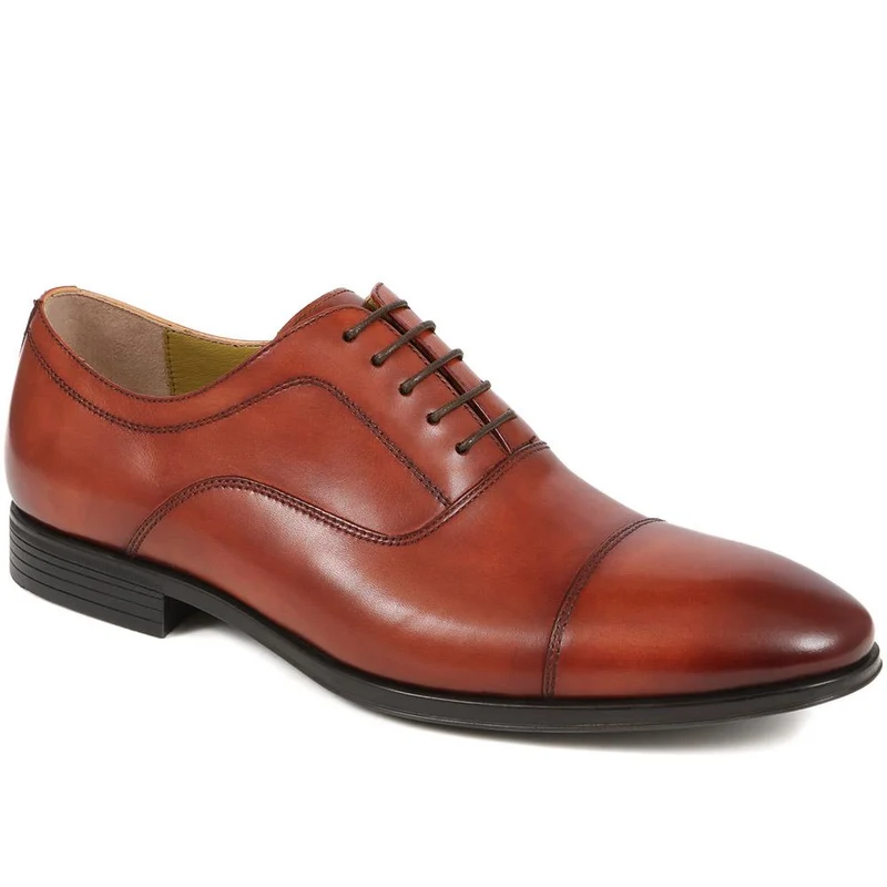 Middleham Leather Oxford Shoes - MIDDLEHAM / 323 640 - Cognac