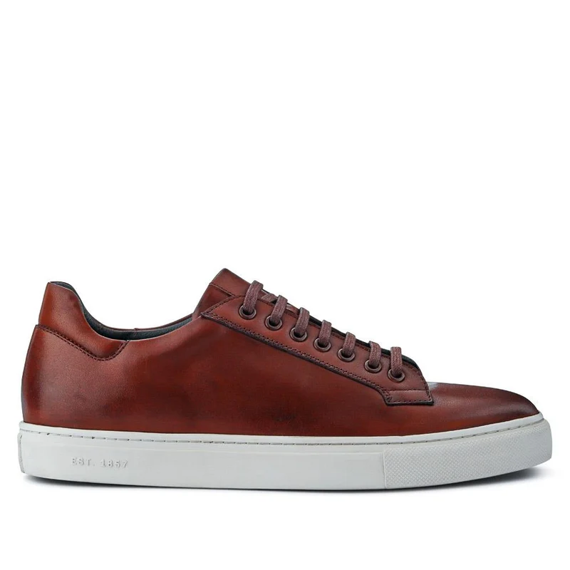 Simon Leather Men's Trainers - SIMON / 319 270 - Cognac Leather