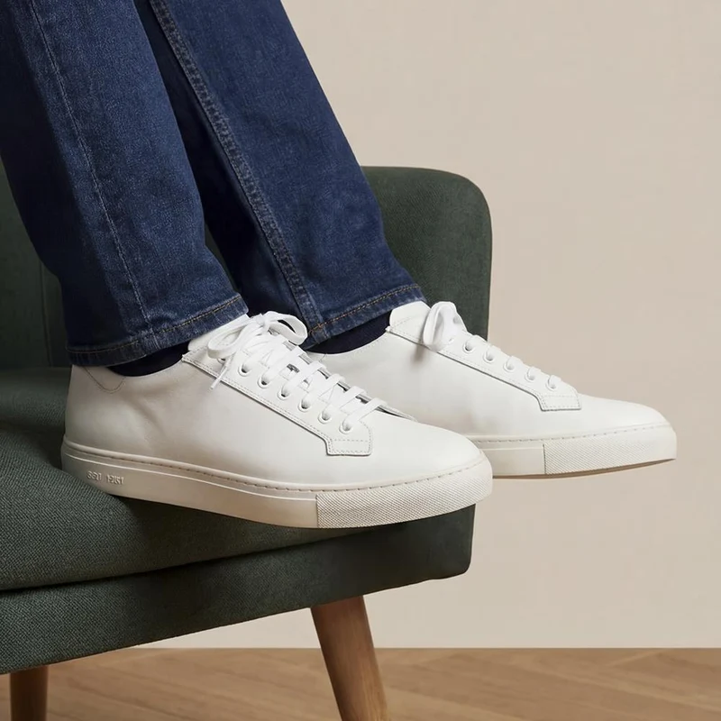 Simon Leather Men's Trainers - SIMON / 319 270 - White Leather