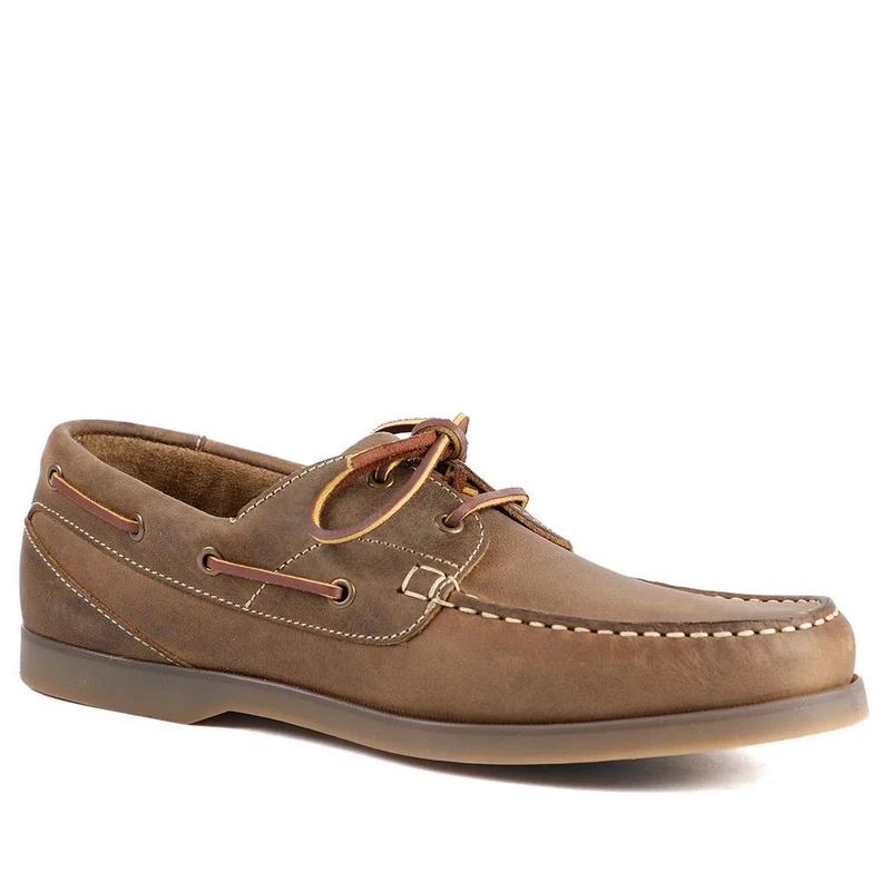 Parsons Leather Boat Shoes - PARSONS / 320 153 - Tobacco