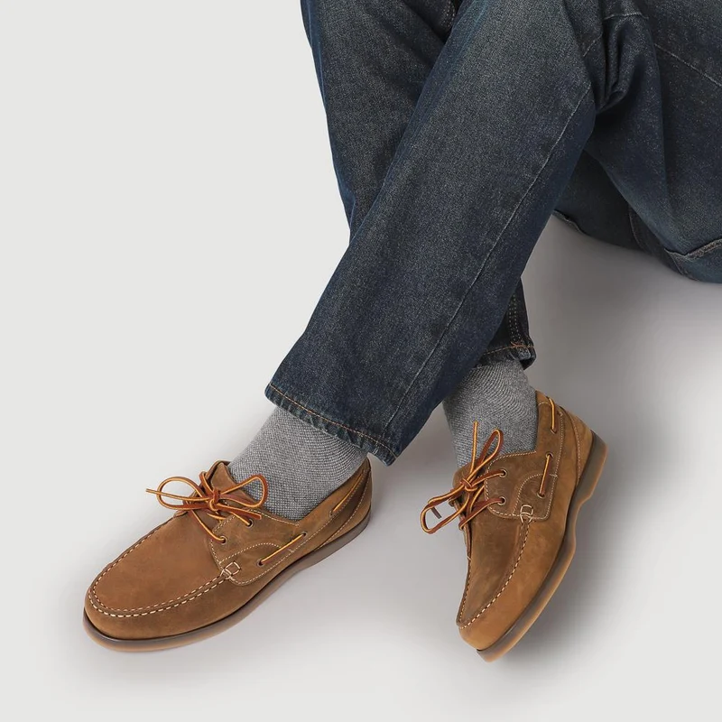 Parsons Leather Boat Shoes - PARSONS / 320 153 - Tobacco