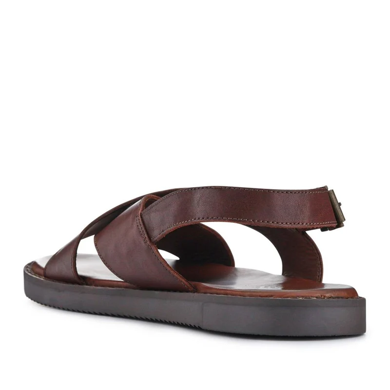 Westbury Leather Buckled Sandals - WESTBURY / 327 026 - Dark Brown