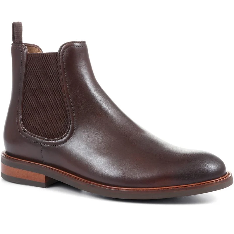 Eastbourne Leather Chelsea Boots - EASTBOURNE / 322 611 - Dark Brown