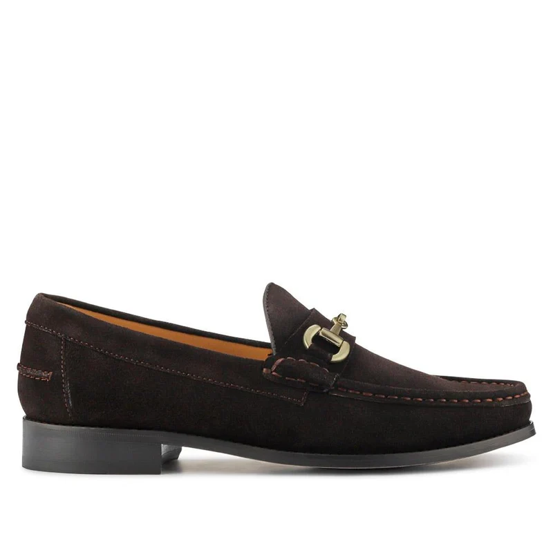 Roan Leather Slip-On Shoes - ROAN / 326 791 - Dark Brown Suede