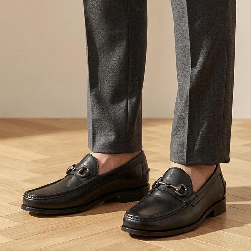 Roan Leather Slip-On Shoes - ROAN / 326 791 - Black