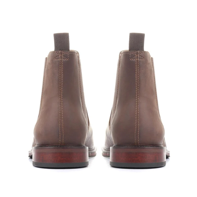 Debden Oiled Nubuck Leather Chelsea Boots - DEBDEN / 320 461 - Brown Nubuck