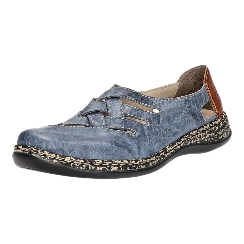 Rieker Slipper/Kletthalbschuh luftdurchlässig (durchbrochenes/geflochtenes Obermaterial)