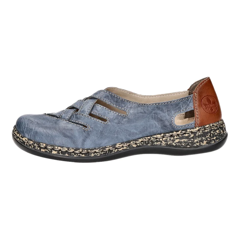 Rieker Slipper/Kletthalbschuh luftdurchlässig (durchbrochenes/geflochtenes Obermaterial)