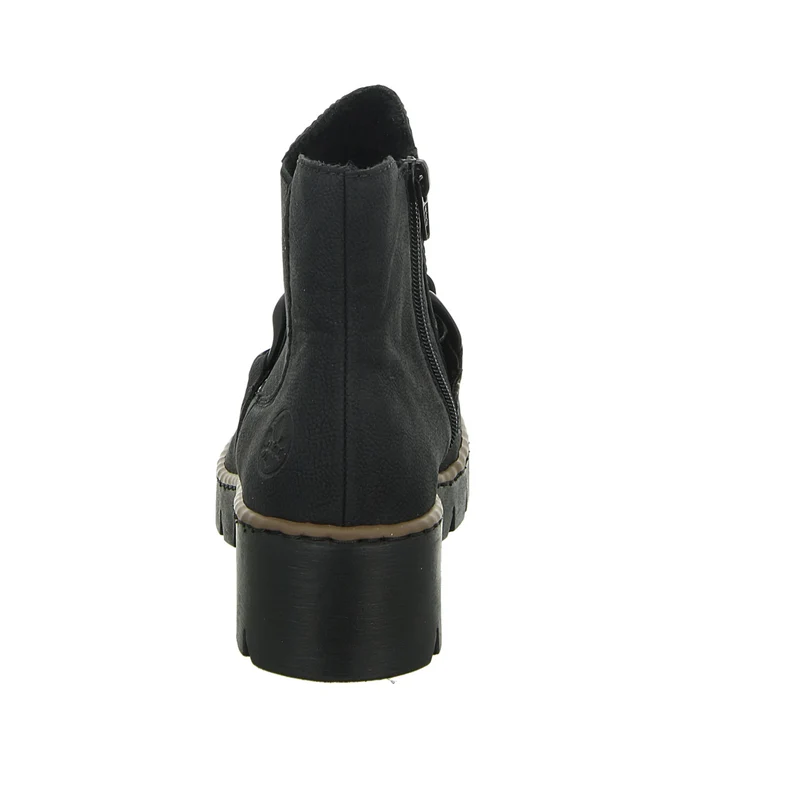 Rieker Schlupf-/Reißverschlußstiefelette Warmfutter bis 35mm Absatz (casual)